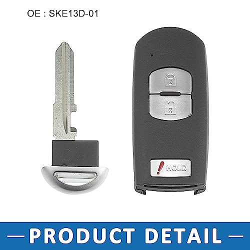 Coque de clé SKE13D-01 Antichoc Mazda 3 Accessoire Protection Noir - 5