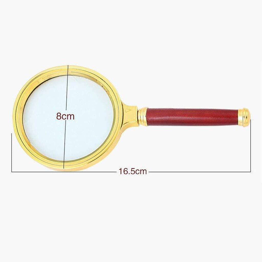 Loupe Magnifyiglasses Loupe Optique 10X Ultra Clearwood Portable pour Hommes âgés Readibook HD Lentilles Loupe Verre
