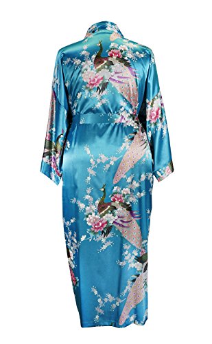 Image of Applesauce - 808V - Plus Size Women's Kimono Long Robe - Vintage Floral (One-Size fits most US 1X 2X 3X)