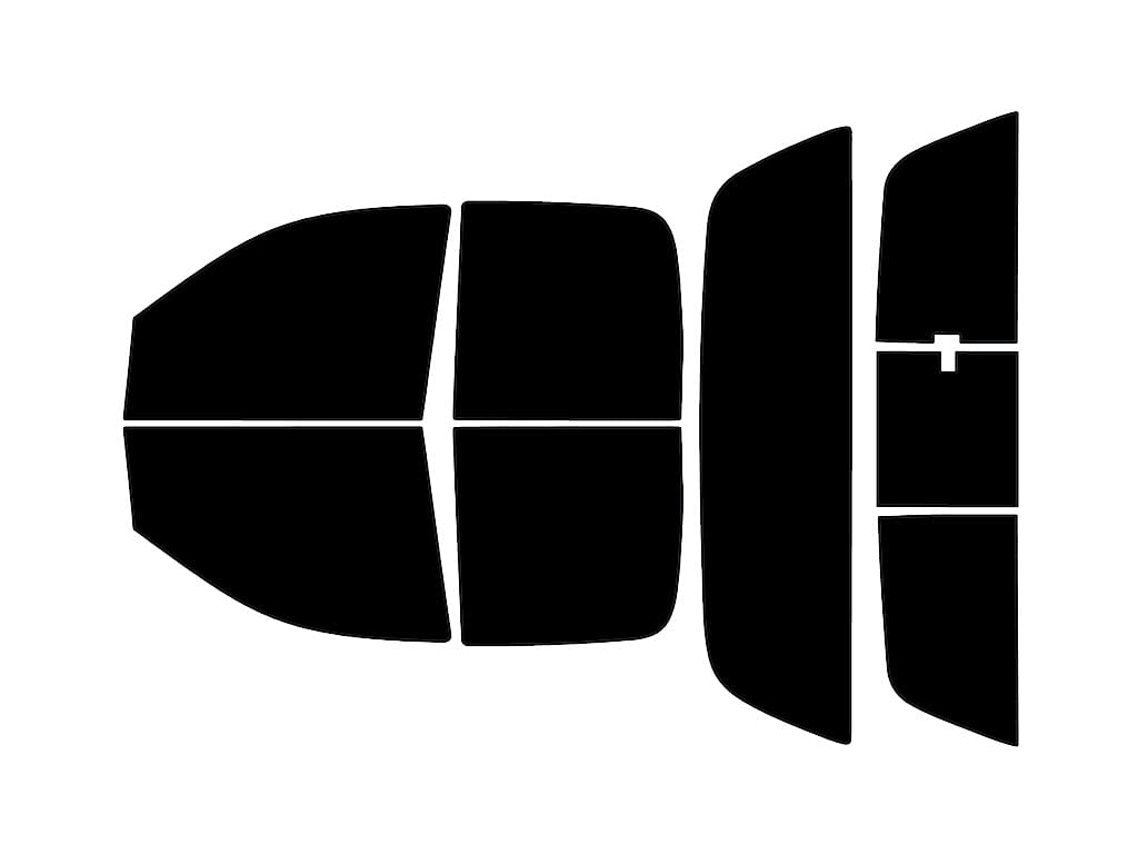 Rvinyl Window Tint Kit Compatible with Dodge Ram 2002-2008 4 Door Quad Cab - Black 5% - Single Ply No Bubble Film - Do it Yourself Vehicle Complete Precut Kit