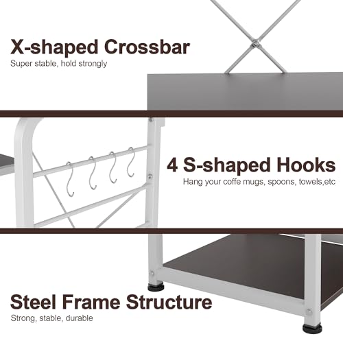 Soges Soges Multi-Functional Kitchen Baker's Rack Utility Microwave Oven Stand Storage Cart Workstation Shelf Microwave Cart P 43698601