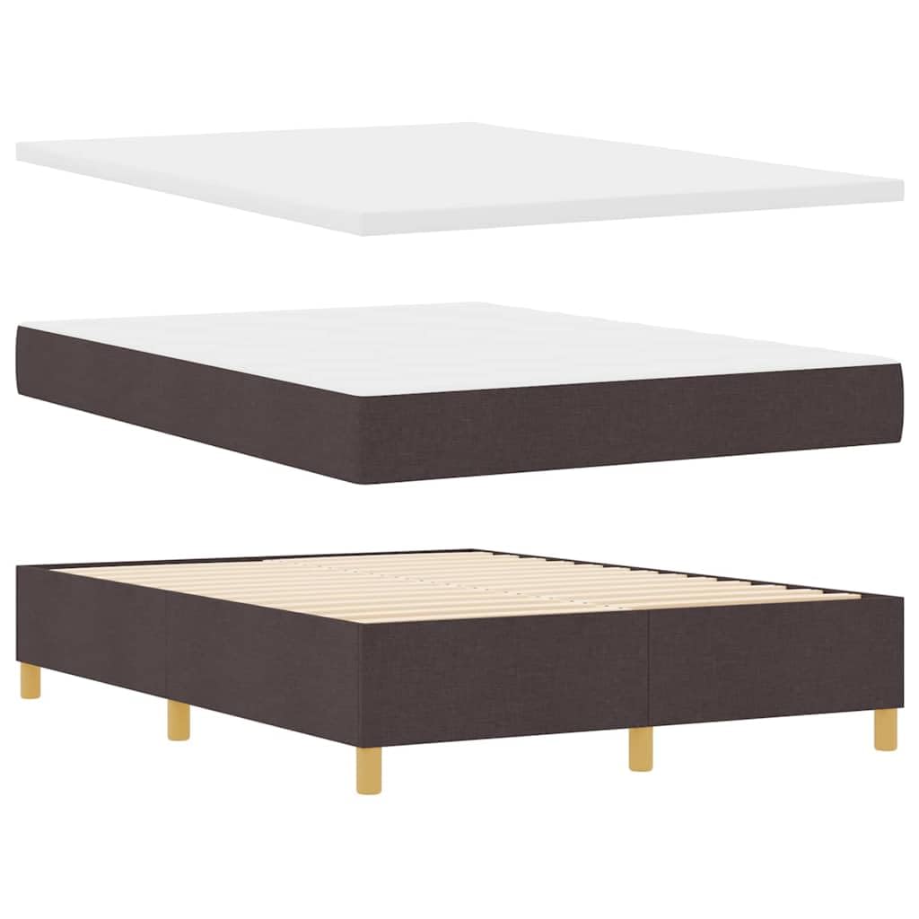 Holzrahmen höhenverstellbares Kopfteil Boxspringbett Dunkelgrau 160x200 cm | Boxspringbett mit Matratze Dunkelgrau 90x190 cm Dunkelbraun King Size Holzstoff Lattenrost Höhenverstellbar Komplettset mit