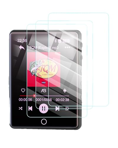 UYRUREL Screen Protector for HOVOYNN 2.8-inch Touch Screen Digital MP3 Player, High-definition Scratch Resistant Film,HD Clear Anti Blue Light, Bubble Free with Easy Installation Kit, 3 Pack