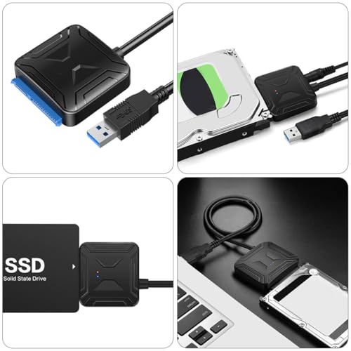 Cable adaptador USB 3.0 a Serial Ata para disco duro 2.5/3.5 pulg miniatura 7