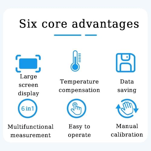 Medidor de pH digital 6 en 1 para medición de pH, ORP, TDS, CE y temperatura (0-50 °C), perfecto para acuarios y aplicaciones científicas