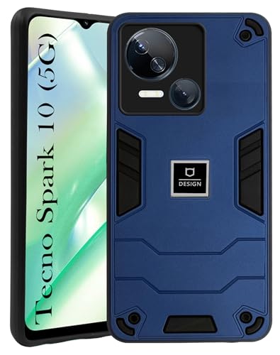 Image of Jkobi Back Cover Case for Tecno Spark 10 5G (Lightweight Hybrid Shockproof Polycarbonate| Slim Blue)