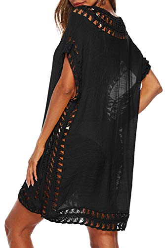 Adisputent Womens Swimsuits Cover Ups Crochet Chiffon Beach Cover Bathing Suit Bikini Wear Coverups Dress3