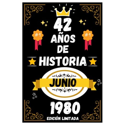 CUADERNO, 42 AÑOS DE HISTORIA JUNIO 1980 EDICIÓN LIMITADA: Regalo de 42 cumpleaños para mujeres y hombres, ideas de 42 cumpleaños... un cumpleaños... ... regalo de 42 cumpleaños para él/ella.