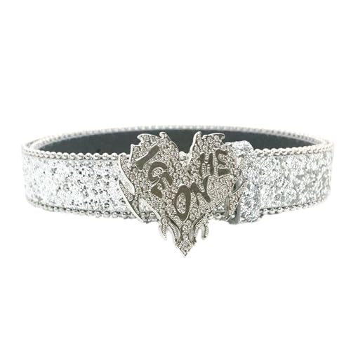 Punk Waist Belly Chain Belt For Women Men For Street Dance Prom Hip Hop Rock Music PU Belt Jean Glinting Buckle