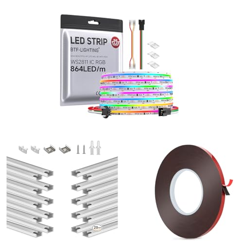 Tira de LED RGB COB direccionable 16.4 pies 864 LED/m miniatura 1