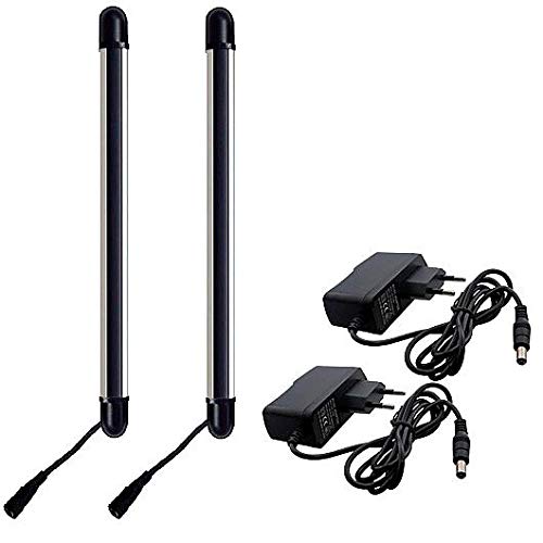 Detector alarma perimetral exterior barrera infrarroja sensor con aviso a central de alarma. Detectores foto eléctricos de movimiento infrarrojos. Jardin, garaje, parcelas. (IB110-40 metros)