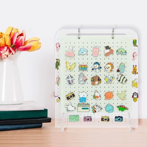 Image of Pacmaxi Enamel Pin Display Organizers, Brooch Pin Holder, 6 Pin Display Pages for Store 250+ Pins, Pin Collection Storage Calendar (Not Include Any Accessories)