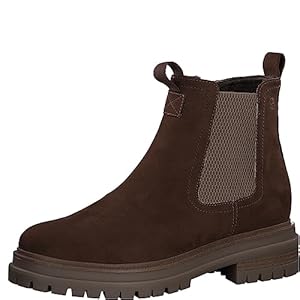 s.Oliver Damen Chelsea Boots mit Reißverschluss Blockabsatz