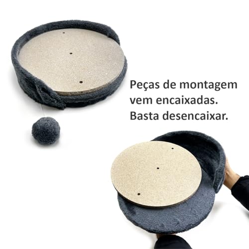 Arranhador de Gato 5 Andares Brinquedo interativo 40 cm × 40 cm × 112 cm Gatos até 10 KG (Marrom)