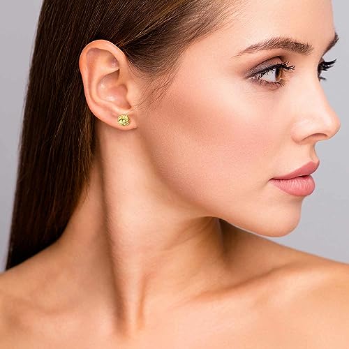 14K Gold Stud Earrings for Womens Stud Earrings Small Round Knot Earrings Studs Twisted Hypoallergenic Earrings3