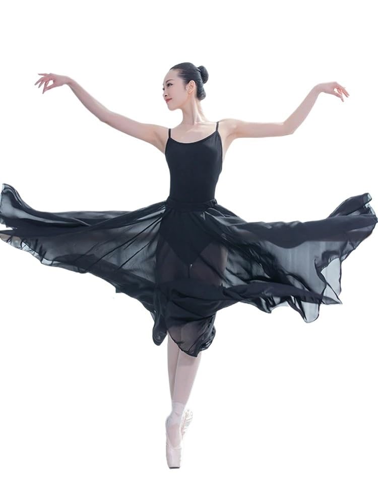 Gonna a Portafoglio da Balletto da Donna, Gonna Avvolgente da Danza Classica in Chiffon Donna, Multicolore