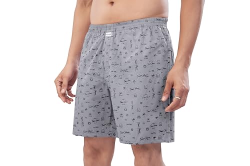 Image of Nermosa Men's Pure Cotton Printed Boxer Shorts - Soft, Breathable, All-Day Comfort (Pack of 3) | Boxers |