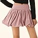 Pink Loose Fit Skirts for Women Mini Little Modest Ruched High Waisted Basic Skort Womens 2025 Clothing Fashion Country Concert Y2K M