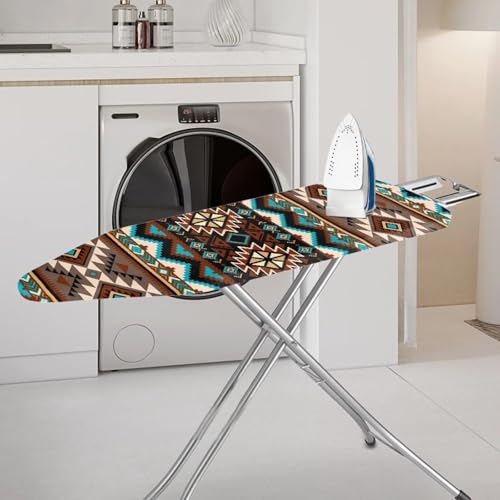 Image of Africa Ethnic Pattern Ironing Board Cover Standard Size 15x54 inch, Hook and Loop Easy to Install and Stain Resistant