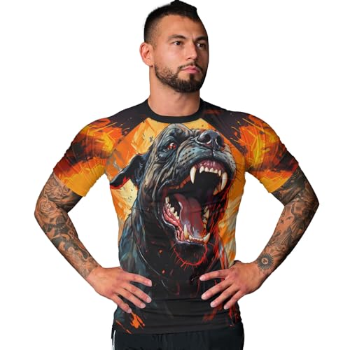 Rash Guard for Men BJJ Print 3D Never Fade Compression Shirt Gift On Birthday, Mens Rash Guard Short Sleeve3