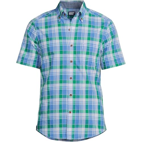 Lands' End Men's Traditional Fit Short Sleeve Madras Shirt3