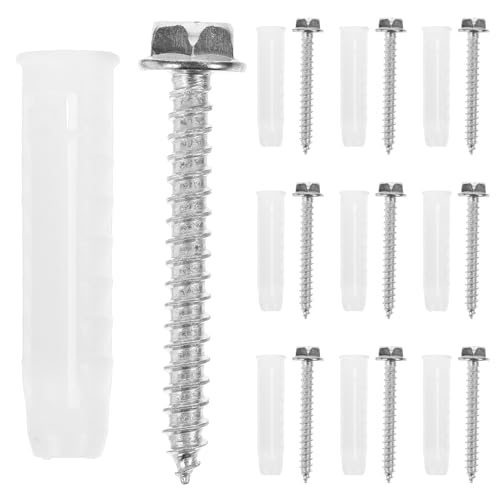 ERINGOGO 10 Sets Tv Mounting Hardware Kit Concrete Wall Anchors Screws Set for Easy Installation Reliable Support and Sleek Design for Tv Bracket Compatibility