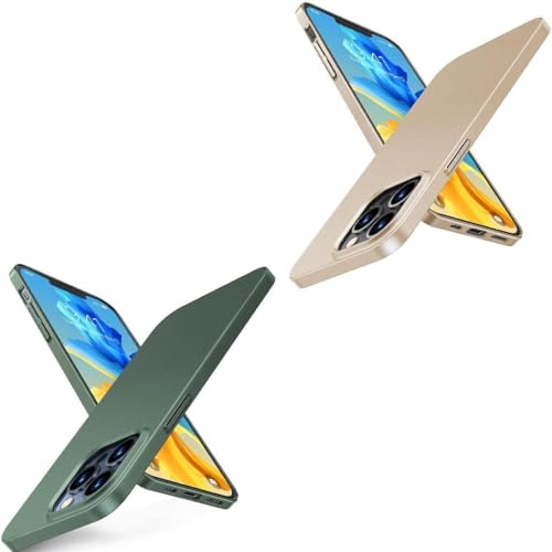 TORRAS Slim Fit iPhone 13 Pro Max Green + Gold Cases