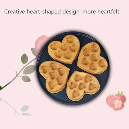 1200W Herzwaffeleisen Belgische Waffelmaschine Elektrisches Waffeleisen Waffelautomat Doppelseitiger Heizung 180 ° Waffelautomat Flip Temperatur- Und Zeitsteuerung Für Waffeln, Paninis, Hash Browns(11 – Bild 6