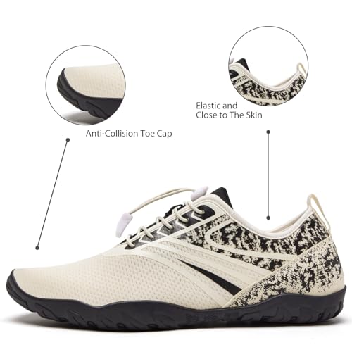 Image of WateLves Water Shoes Mens Womens Barefoot Beach Swim Shoes Quick-Dry Aqua Socks Pool Shoes for Surf Yoga Water Aerobics