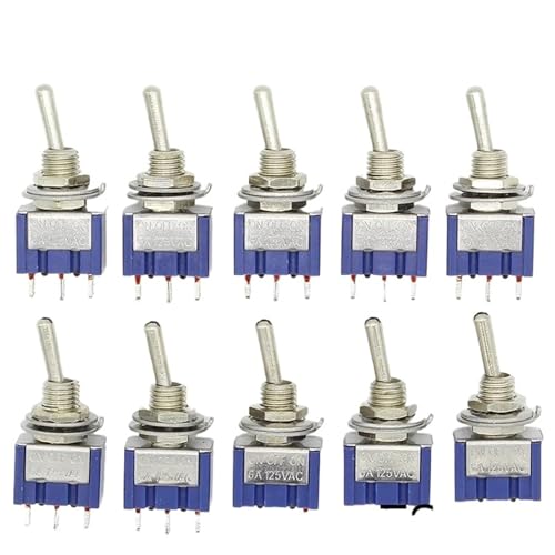 Mini interrupteur à bascule 3 broches inverseur AC 125V 6A pour montage électronique