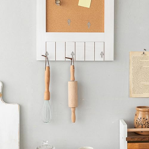 Image of Push Pin Picture Hooks,20pcs Push Pin Hangers, Thumb Tacks for Hanging, Bulletin Board Hooks, Zinc Alloy Pin Photo Frame Hooks for Picture,Canvas,Office,Clock,Mirror,etc. (Silver)