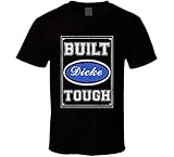 Built Dicke Tough Strong Car Lovers Surname Family Reunion T Shirt Black
