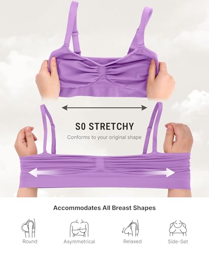 Image of FeelinGirl Bralettes for Women with Support Comfortable Bras No Underwire Seamless Everyday Bras