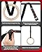 Gonex Gymnastics Rings with Adjustable Number Cam Buckle Straps, Workout Pull Up Olympic Rings for Gym, Full Body Exercise, Outdoor Training, 8.7 ft Straps Non-Slip Rings