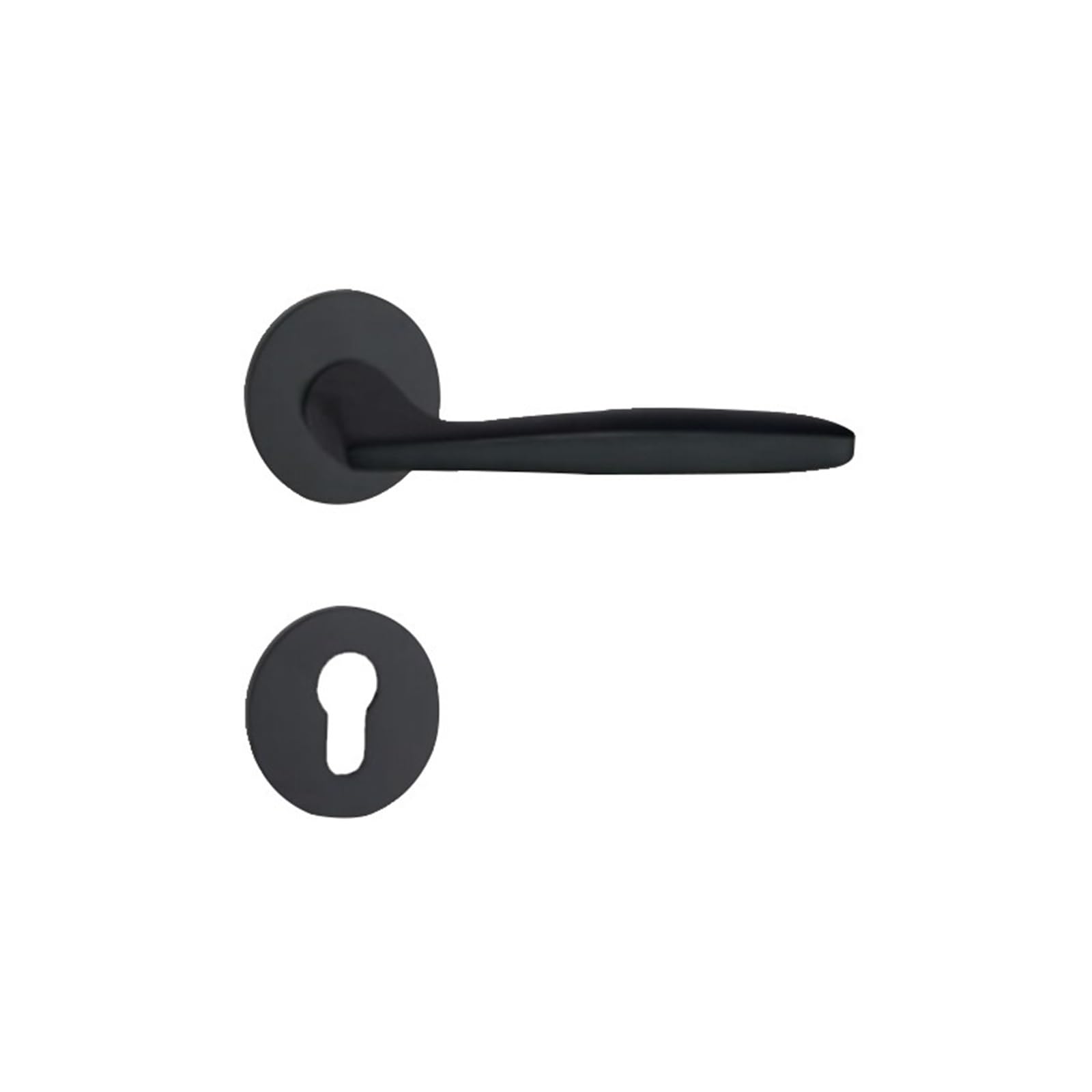 Aepqbgqj One Color Nordic Style Space Aluminum Lever Door Lock For Bedroom Silent