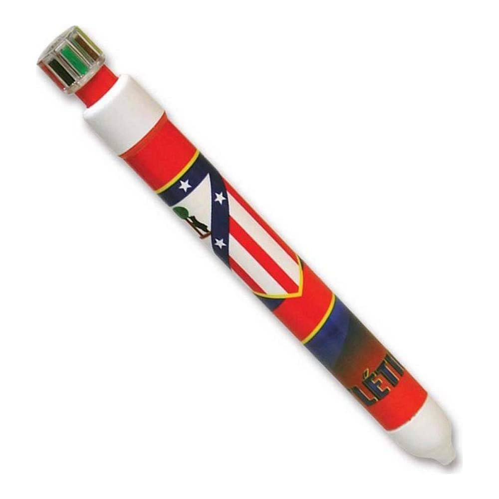 ATLETICO DE MADRID - Lápiz 6 Colores en 1, con el Escudo, 20 x 20 x 130 ml, Producto oficial (CyP Brands)