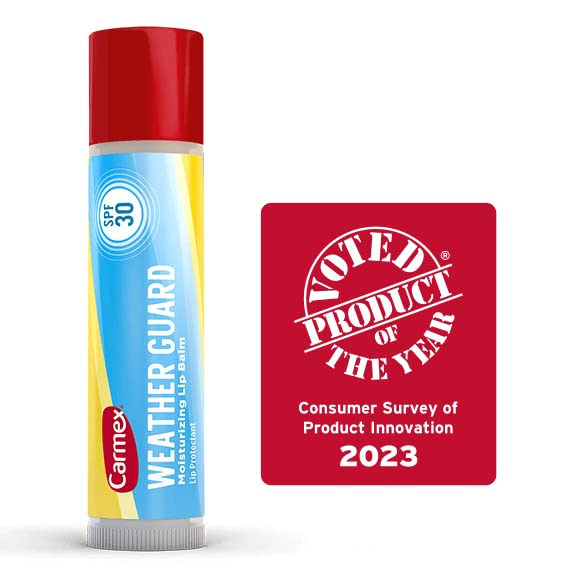Carmex Weather Guard Moisturizing Lip Balm Stick with SPF 30, 0.15 Oz (6)