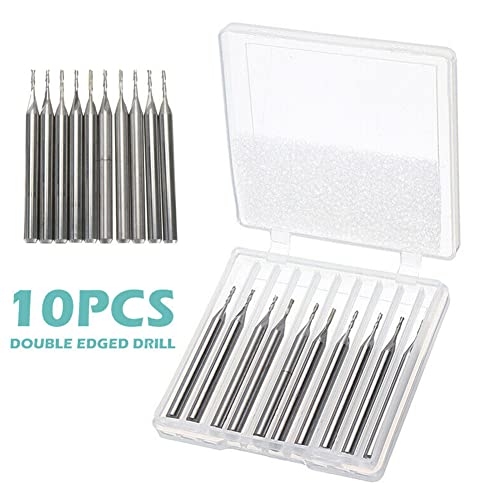 FUBESK 10 pezzi 1/8 1 mm fresa dritta, per