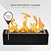 Poofzy Table Top Firepit, Indoor Fire Pit Tabletop, Rectangular Metal Tabletop Fire Pit Outdoor, Portable Tabletop Fireplace - 15.2 x 4 x 4 Inch