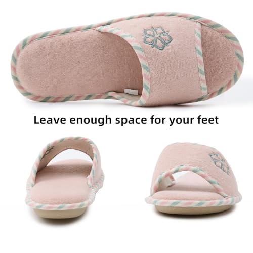 Men Women's House Slippers Memory Foam Cozy Spa Thong Flip Flops Indoor Slippers Velvet Lining Lightweight Open Toe Room Sandals for All Season US7-124