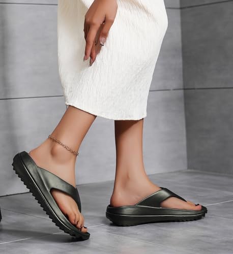 Flip Flops for Women Arch Support Comfortable Lightweight Summer Beach Sandals Quick Drying Flip Flops Slides Yoga Mat Thick Cushion Walking Thong Sandals3