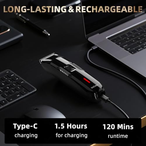 Image of ENCHEN Spark 3 Trimmer for Men Beard,Groin & Body Grooming Kit with Different Guide Combs,Professional Hair Clippers,Wet & Dry Use,Fast Charging,120 Mins Runtime,Black