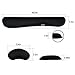 Vankey Keyboard Wrist Rest, Memory Foam Wrist Pad for Keyboard Mouse, Wrist Support for Mouse - Anti-Slip, Comfortable for Typing, Wrist Pain Relief, Black