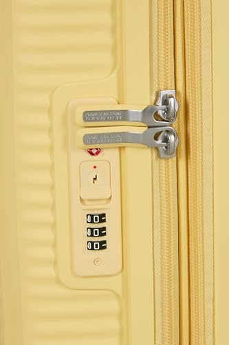 American Tourister Soundbox - Hartschalen-Koffer Mittelgroß, 67 cm - Trolley mit 4 Rollen, TSA-Schloss, erweiterbar & leicht, 71.5/81L, Gelb (Pastel Yellow)