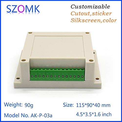 Gimax 10 pieces 1159040mm abs din rail case plastic enclosure housing verteilerkasten rail din housing - (Color: beige)