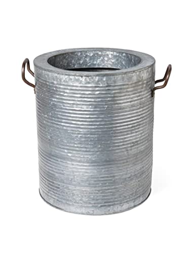 Gardeners-Supply-Company-Galvanized-Rim-Planter-12-Diameter-Rustic-Industrial-Indoor-Outdoor-Plant-Container Gardeners Supply Company Galvanized Rim Planter 12 Diameter Rustic Industrial Indoor Outdoor Plant Container
