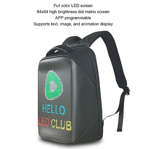 Plecak LED Programowalny Wodoodporny Zasilany Przez USB Kolorowy Wyświetlacz LED 64x64 Ekran Plecak na Laptopa DIY Plecak Podróżny