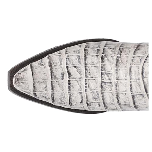 Image of Dingo Mens Gator Embroidered Alligator Print Snip Toe Pull On Casual Boots Mid Calf