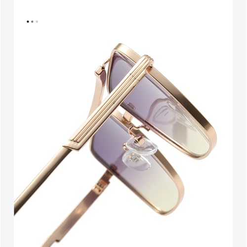 Lunettes de soleil carrées monture métal dégradé rétro finition premium