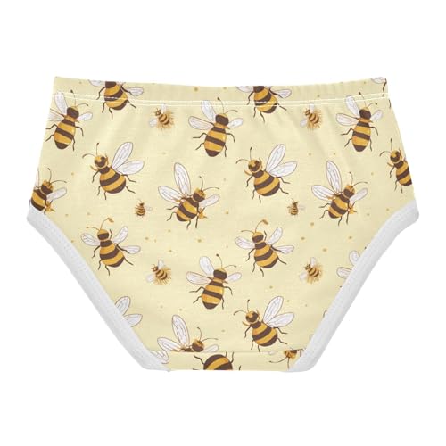 Wusikd Cute Bees Girls' Underwear Cotton Girls Briefs Soft Toddler Underwear 2T2